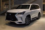 Бокові пороги (дизайн Lexus 2016-2025) Білий колір для Lexus LX570/450d - 2