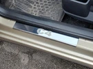 Накладки на пороги Carmos (нерж) для Citroen C-4 2004-2010 рр - 3