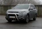 Кенгурятник WT004 (нерж.) для Mitsubishi Outlander 2012-2021 рр - 2