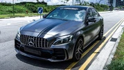 Комплект обвісів з повним заднім бампером (дизайн Black Mamba C63GT) для Mercedes C-сlass W205 2014-2021рр - 1