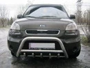 Кенгурятник (нерж) 60 мм, з написом для Kia Soul I 2008-2013 рр - 2