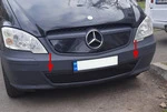 Зимова накладка на бампер (2010-2015) Матова для Mercedes Vito W639 рр - 1