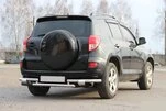 Задній захист AK005-2 (2 шт., нерж) для Toyota Rav 4 2006-2013 рр - 2