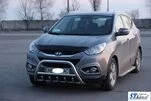 Передня дуга WT003 (нерж.) для Hyundai IX-35 2010-2015 рр - 3