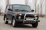 Кенгурятник QT007 (нерж.) для Lada Niva та Urban - 1
