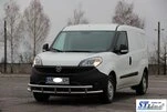 Передній захист ST016-3 (нерж.) 60/60 мм для Fiat Doblo II 2010-2022 рр - 2
