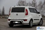 Задній захист AK007-2 (нерж) для Kia Soul II 2013-2018 рр - 3