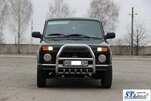 Кенгурятник QT007 (нерж.) для Lada Niva та Urban - 3