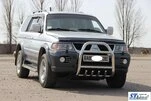 Кенгурятник QT007 (нерж) для Mitsubishi Pajero Sport 1996-2007 рр - 3