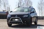 Передня дуга WT003 (нерж.) 51 мм для Renault Sandero 2013-2022 рр - 2
