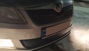 Зимова накладка на решітку (2011-2014, верхня) Глянцева для Skoda Fabia рр - 3
