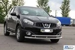 Передній подвійний вус ST016 (нерж) 60/42 мм для Nissan Qashqai 2010-2014рр - 3