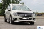 Передній захист ST016 (нерж) для Volkswagen Tiguan 2007-2016 рр - 2