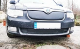 Зимова накладка на решітку (Верхня, 2008-2013) Матова для Skoda Superb рр - 3