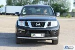Передній захист ST008 (нерж) для Nissan Navara 2006-2015 рр - 8