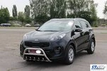 Кенгурятник WT003 (нерж) для Kia Sportage 2015-2021 рр - 2