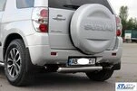 Задній захист AK002 (нерж) для Suzuki Grand Vitara 2005-2017 рр - 2