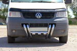 Кенгурятник ST006-15 ніздрі (нерж) для Volkswagen T5 Transporter 2003-2010 рр - 1