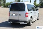 Задня дуга AK003-2 (2 шт., нерж) для Volkswagen Caddy 2010-2015 рр - 3