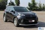Передній захист ST008 (нерж) для Kia Sportage 2015-2021 рр - 2