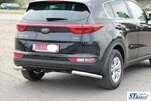 Задній захист куточки AK003 (нерж) для Kia Sportage 2015-2021 рр - 2