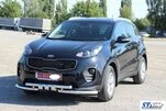Передній захист ST009-15 (нерж) для Kia Sportage 2015-2021 рр - 4