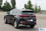 Задній захист куточки подвійні AK003-подвійний (нерж) для Kia Sportage 2015-2021 рр - 2