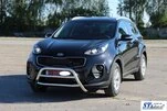 Кенгурятник WT023 (нерж) для Kia Sportage 2015-2021 рр - 2