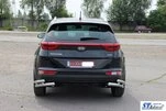 Задній захист куточки подвійні AK003-подвійний (нерж) для Kia Sportage 2015-2021 рр - 3