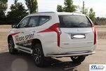 Задній захист AK005 (нерж) для Mitsubishi Pajero Sport 2015- рр - 4