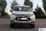 Кенгурятник WT008 (нерж) для Mitsubishi Pajero Sport 2015- рр - 5