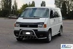 Кенгурятник WT003 Plus-1 (нерж) для Volkswagen T4 Transporter - 2