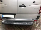 Накладка на бампер задній (Carmos V1, нерж.) для Mercedes Sprinter W906 2006-2018 рр - 3