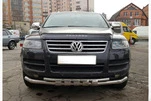 Кенгурятник ST015 (нерж) для Volkswagen Touareg 2002-2010 рр - 4