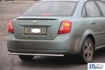 Задній захист AK002 (42мм, нерж.) для Chevrolet Lacetti - 4