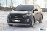 Передній захист ST014 60 / 42мм (нерж) для Kia Sorento III UM 2014-2020 рр - 2
