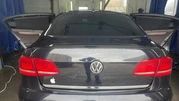 Спойлер LIP (Sunplex, чорний, для EU) (115,8см * 6,3см) для Volkswagen Passat B7 2012-2015рр - 6