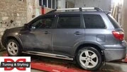 Бічні труби (2 шт., нерж) для Mitsubishi Outlander 2001-2006 рр - 5