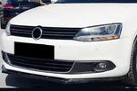 Накладка на передний бампер Lip (2010-2018, чорний глянець) для Volkswagen Jetta рр - 3