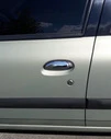 Накладки на ручки (нерж.) 4 шт, Carmos - Турецька сталь для Renault Symbol 1999-2008 рр - 1