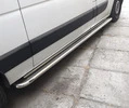 Бокові пороги Premium (2 шт., Нерж.) 60 мм, середня база для Renault Master 2011-2023 рр - 1