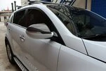 Накладки на дзеркала (2 шт., карбон) для Kia Sportage 2010-2015 рр - 1