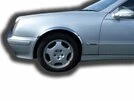 Накладки на арки (4 шт, нерж) для Mercedes CLK W208 1997-2002 рр - 1