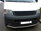 Нижня одинарна губа (нерж) 60мм для Volkswagen T5 Transporter 2003-2010 рр - 2