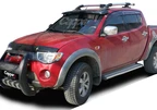Козирьок на лобове скло (чорний, на рамі) для Mitsubishi L200 2006-2015 рр - 1