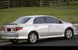 Накладка на задній бампер (під фарбування) для Toyota Corolla 2007-2013 рр - 4