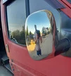 Накладки на дзеркала (2 шт, нерж.) для Ford Transit 1991-2000 рр - 2