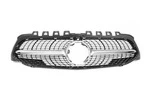 Передня решітка Diamond Silver (з місцем під камеру) для Mercedes A-сlass W177 2018- рр - 3