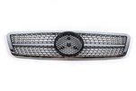 Передня решітка Diamond Silver для Mercedes C-class W203 2000-2007рр - 1