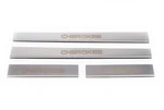 Накладки на пороги Carmos V1 (4 шт, нерж) для Jeep Cherokee/Liberty 2007-2013рр - 2